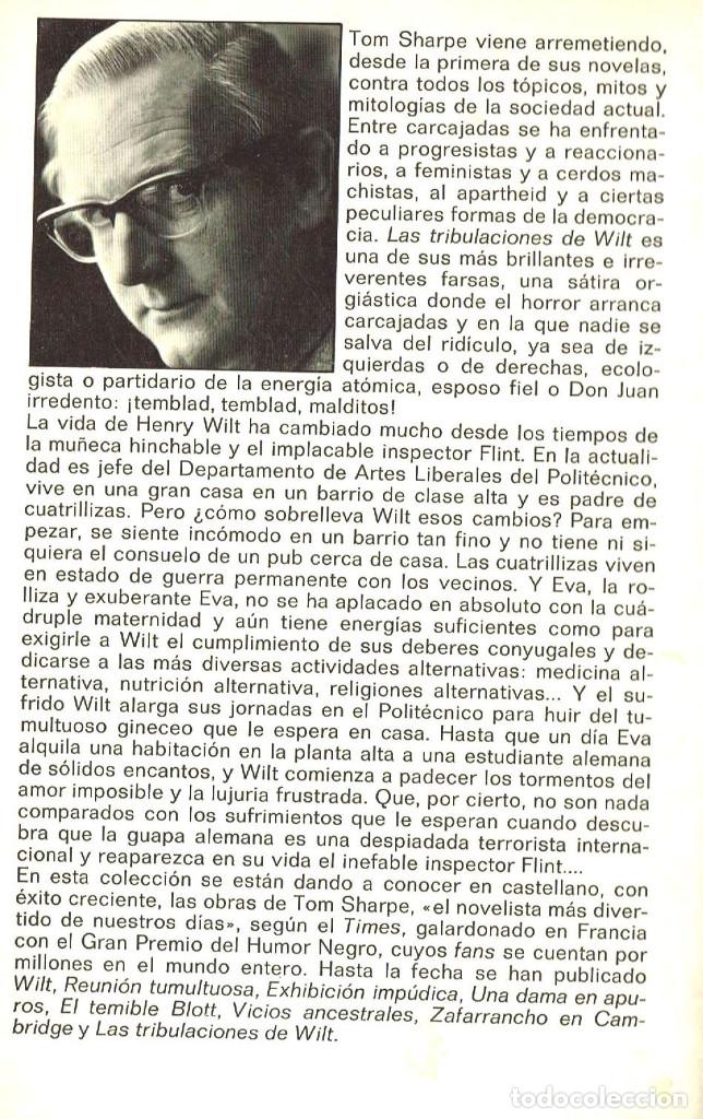 Libros de segunda mano: Tom Sharpe - Las tribulaciones de Wilt v - Foto 2