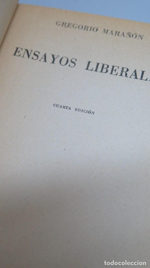 Libros de segunda mano: 1958.- ENSAYOS LIBERALES. MARA&Ntilde;ON. AUSTRAL - Foto 3