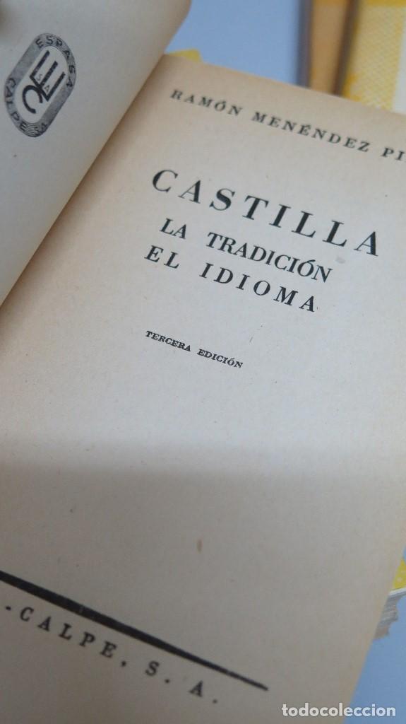 Libros de segunda mano: 1955.- CASTILLA. LA TRADICION EL IDIOMA. MENENDEZ PIDAL. AUSTRAL - Foto 2