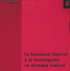 Libros de segunda mano: LA ENSEÑANZA SUPERIOR Y LA INVESTIGACIÓN EN ALEMANIA FEDERAL (CSIC 1960) SIN USAR. Lote 98041343