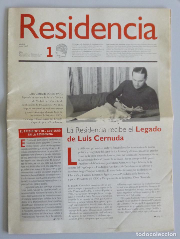 Libros de segunda mano: REVISTA RESIDENCIA N&ordm; 1 // 1997 // EL LEGADO DE LUIS CERNUDA - Foto 1