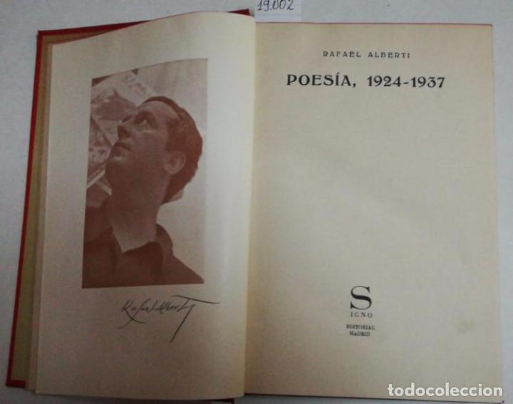 Libros de segunda mano: POES&Iacute;A, 1924-1937 - ALBERTI, Rafael - Foto 10