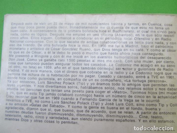 Libros de segunda mano: las dedicatorias de coll , jose luis coll , prologo de ,A. Mingote coleccion fabula , 1979 - Foto 6