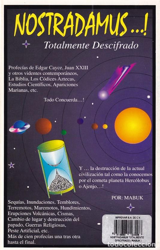 Libros de segunda mano: NOSTRADAMUS - TOTALMENTE DESCIFRADO - IMPROVAR EDITORIAL 1997 - Foto 1