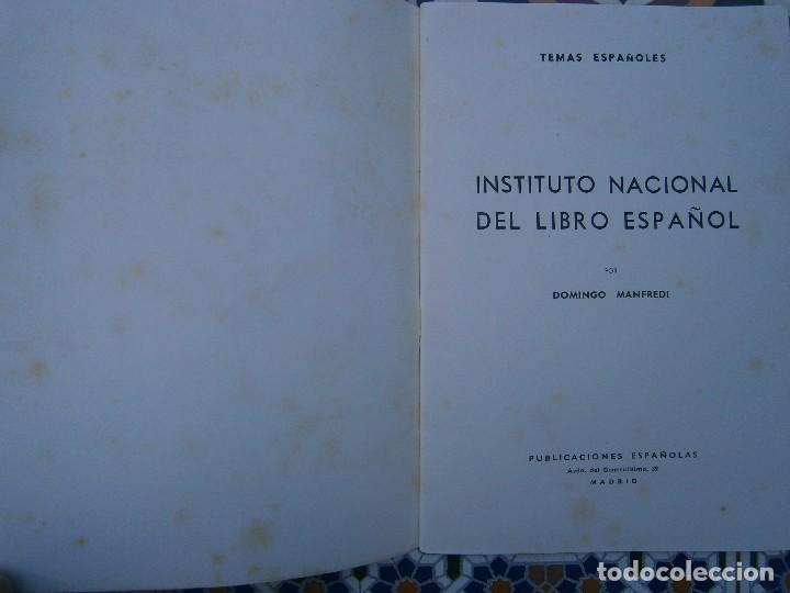Libros de segunda mano: INSTITUTO NACIONAL DEL LIBRO TEMAS ESPA&Ntilde;OLES MANFREDI 1962 - Foto 2