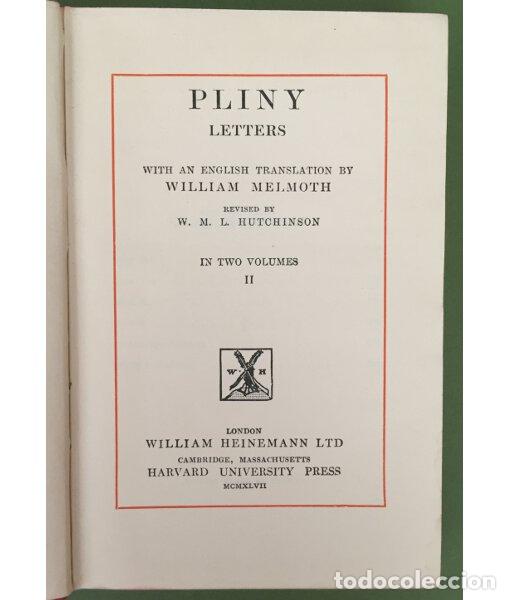 Libros de segunda mano: LETTERS. II. PLINY. William Heinemann. 1947. - Foto 2