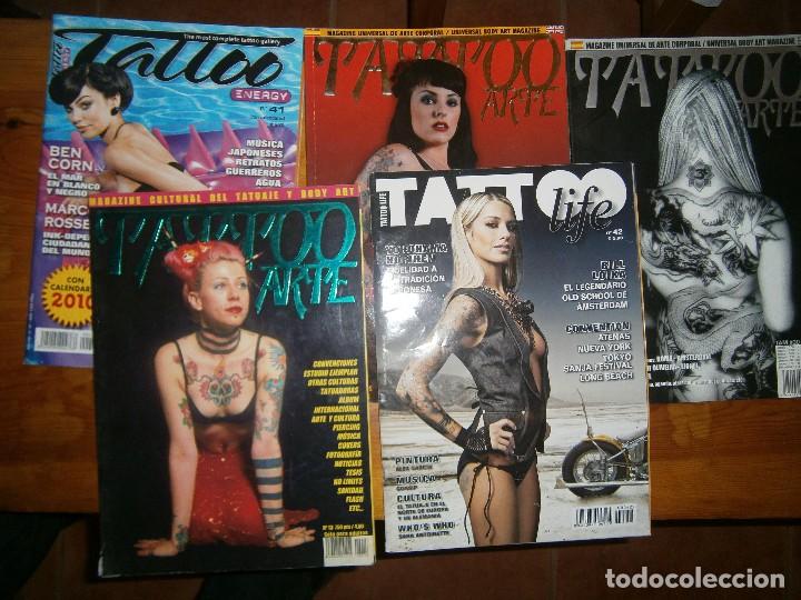 Libros de segunda mano: 5 REVISTAS DE TATUAJES TATTO LIFE. . moda elegancia belleza