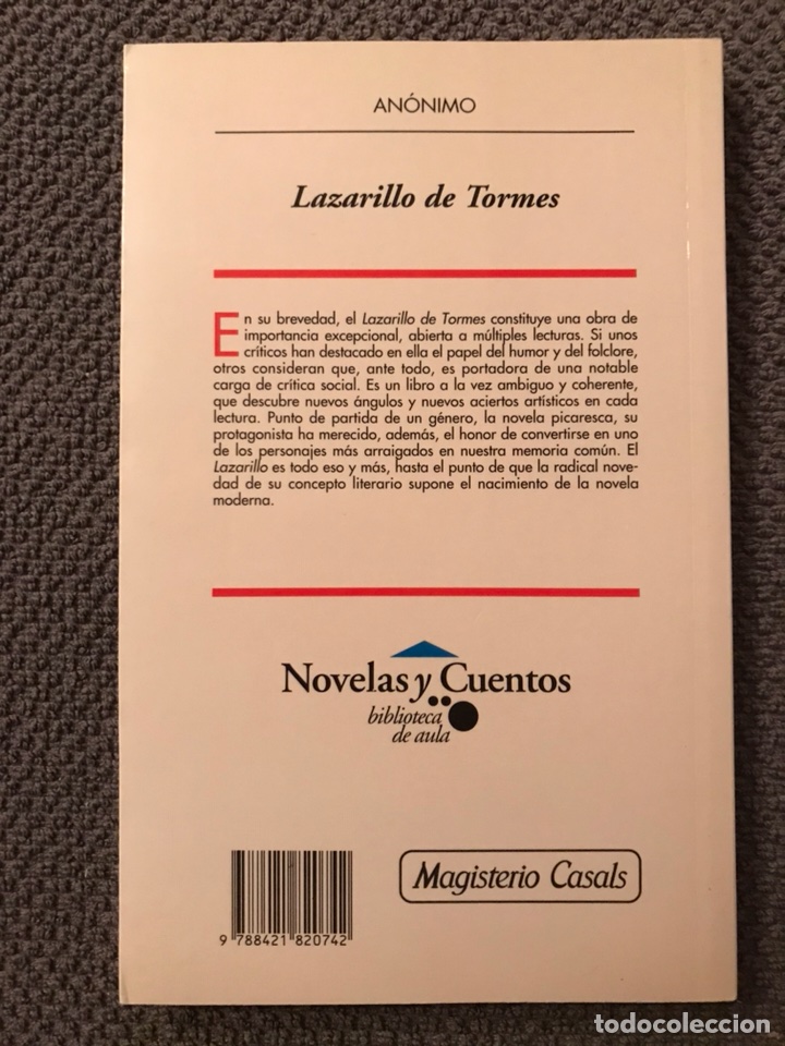 Libros de segunda mano: ANONIMO &ldquo;Lazarillo de Tormes&rdquo; (a.1999) - Foto 2