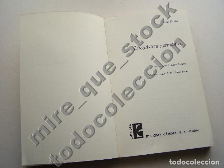 Libros de segunda mano: LING&Uuml;&Iacute;STICA GERM&Aacute;NICA - HANS KRAHE - ED. C&Aacute;TEDRA, 1977 - Foto 2
