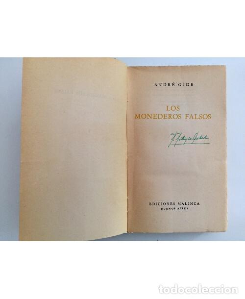 Libros de segunda mano: LOS MONEDEROS FALSOS. GIDE, Andr&eacute;. Ediciones Malinca. 1954. - Foto 2