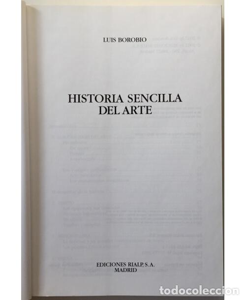 Libros de segunda mano: HISTORIA SENCILLA DEL ARTE. BOROBIO, Luis. Rialp. 2002. - Foto 2