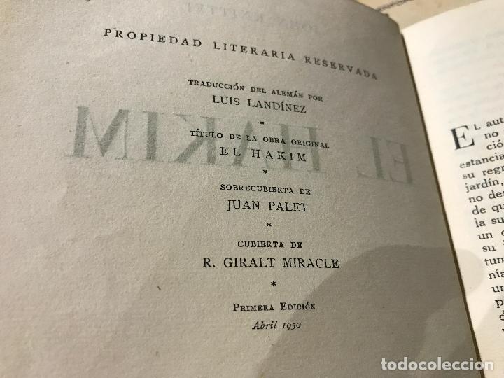Libros de segunda mano: Elhakim, primera edicion 1950 , john knittel - Foto 3