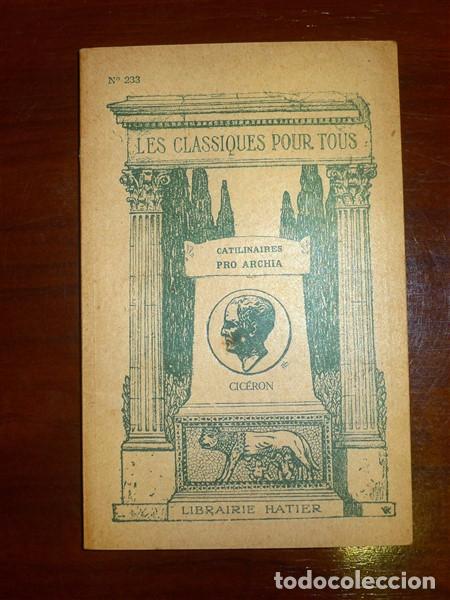 Libros de segunda mano: CICERON. Catilinarias ; Pro Archia / notices et notes par Ch. Georgin - Foto 1
