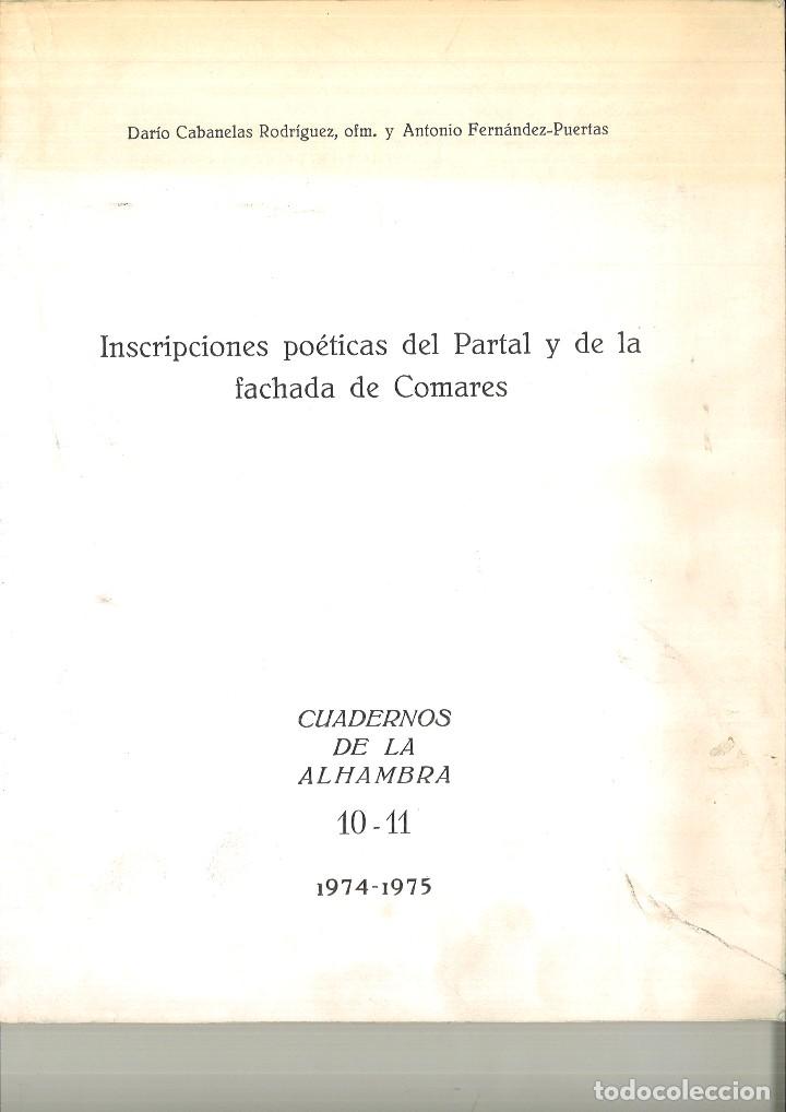 Gebrauchte B&uuml;cher: INSCRIPCIONES PO&Eacute;TICAS DEL PARTAL Y DE LA FACHADA DE COMARES. Dar&iacute;o Cabanelas y A. Fern&aacute;ndez-P.