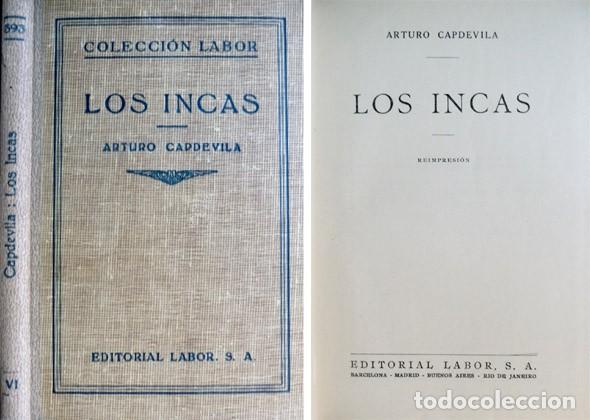 Libros de segunda mano: CAPDEVILA, Arturo.  Los Incas.  1947. - Foto 1