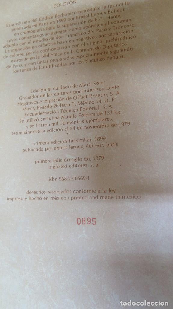 Libros de segunda mano: CODICE BORBONICO. FRANCISCO DEL PASO. FACSIMIL. 1500 EJEMPLARES - Foto 19