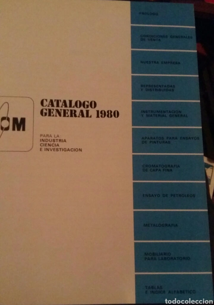 Libros de segunda mano: CAT&Aacute;LOGO GENERAL 1980. INSTRUMENTACI&Oacute;N CIENT&Iacute;FICA / Orejas y Maillo, S. A. - Foto 2