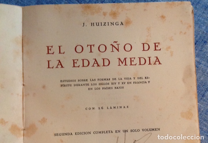 Libros de segunda mano: El oto&ntilde;o de la edad media, Huizinga - Foto 1