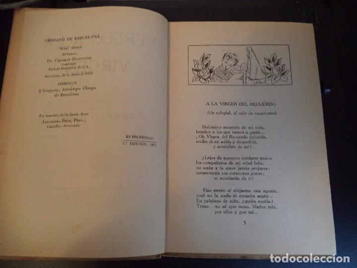 Libros de segunda mano: Libro Versos a la Virgen. - Foto 2
