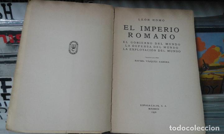 Libros de segunda mano: LE&Oacute;N HOMO. EL IMPERIO ROMANO. ED. ESPASA-CALPE 1936 - Foto 3