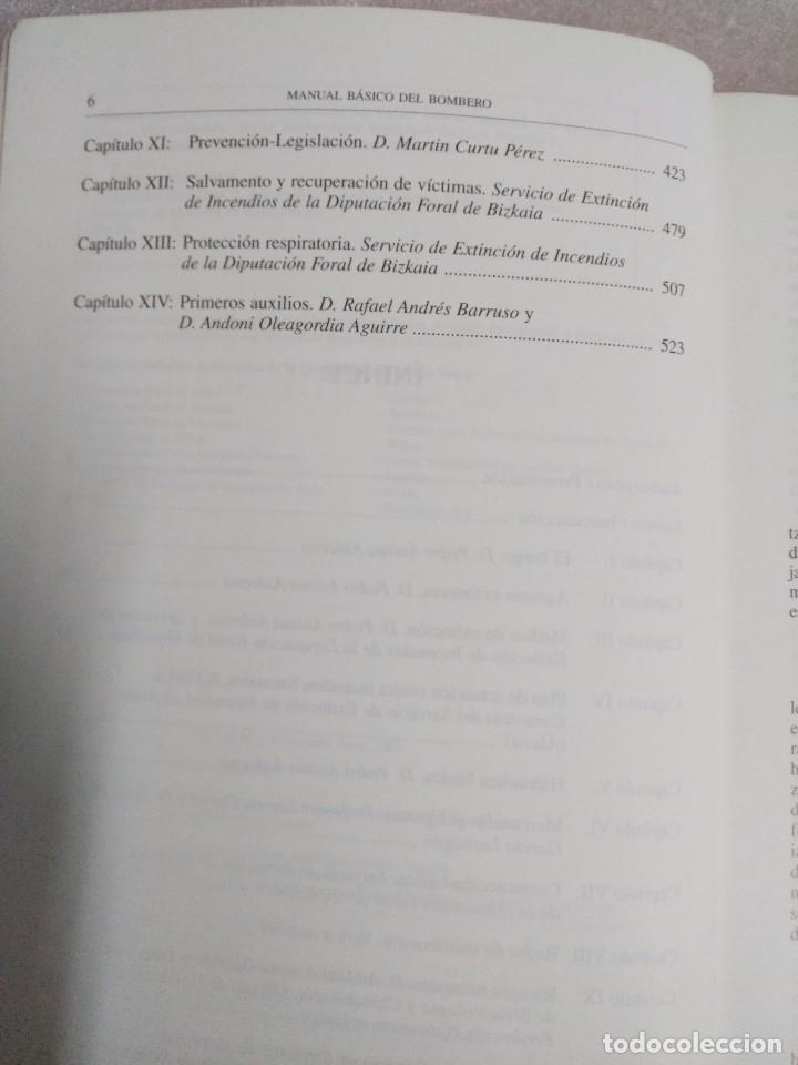 Libros de segunda mano: MANUAL B&Aacute;SICO DEL BOMBERO  - 577 p&aacute;ginas. - VER INDICE - Foto 3