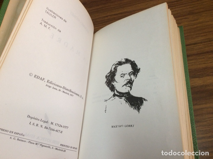 Libros de segunda mano: LA MADRE. MAXIMO GORKI.BIBLIOTECA EDAF. A&Ntilde;O 1977. - Foto 2