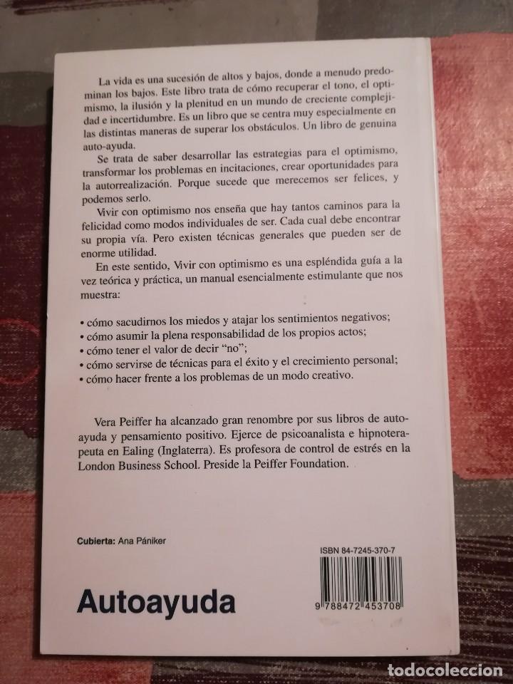 Libros de segunda mano: Vivir con optimismo - Vera Peiffer - Foto 2