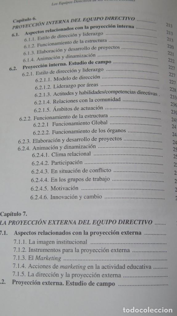 Libros de segunda mano: LOS EQUIPOS DIRECTIVOS DE LOS CENTROS DOCENTES. VV.AA - Foto 5