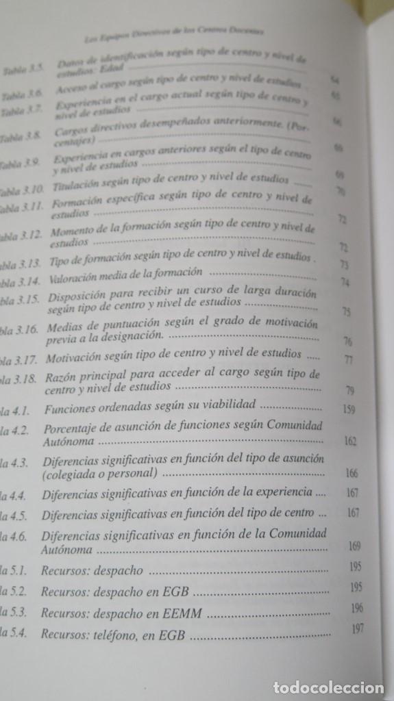 Libros de segunda mano: LOS EQUIPOS DIRECTIVOS DE LOS CENTROS DOCENTES. VV.AA - Foto 7