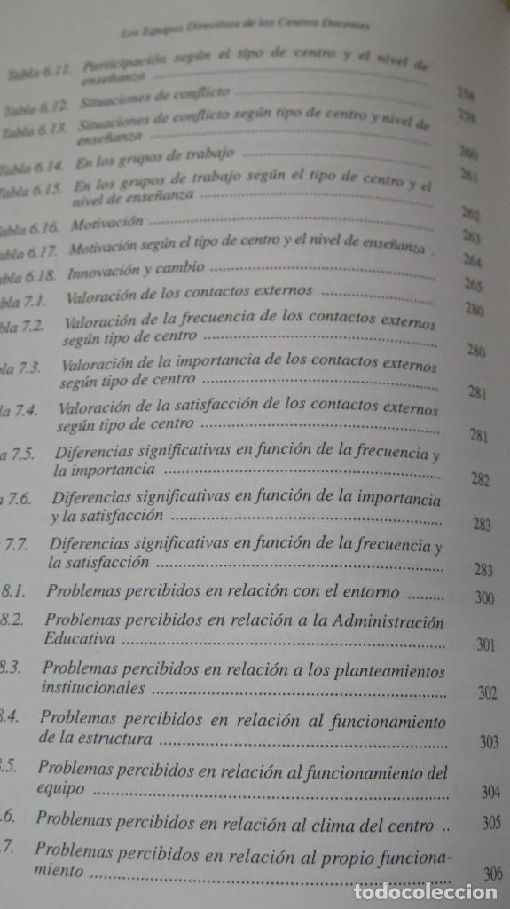 Libros de segunda mano: LOS EQUIPOS DIRECTIVOS DE LOS CENTROS DOCENTES. VV.AA - Foto 9