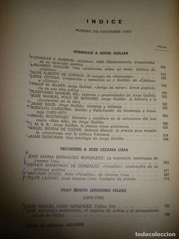 Libros de segunda mano: Cuadernos Hispanoamericanos. 318 Diciembre 1976 - Foto 8