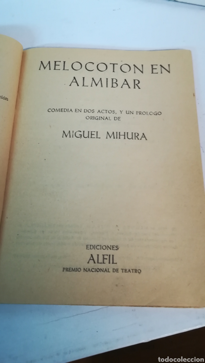 Libros de segunda mano: Melocot&oacute;n en alm&iacute;bar, de Miguel de Miura - Foto 2