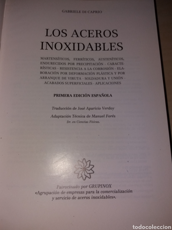 Libros de segunda mano: LOS ACEROS INOXIDABLES - GABRIELLE DI CAPRIO - Foto 2