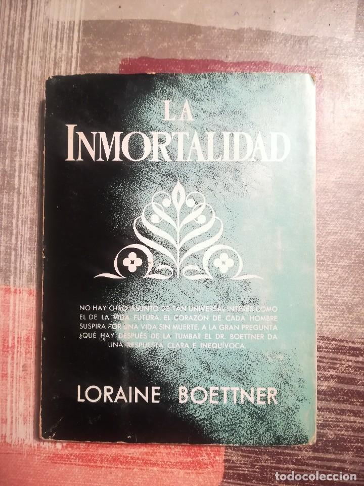 Libros de segunda mano: La inmortalidad - Loraine Boettner - 1963 - Foto 1