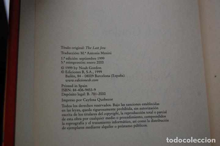 Libros de segunda mano: el ultimo judio. noah gordon. ediciones b,s.a.a&ntilde;o 2000. tapadura. - Foto 8