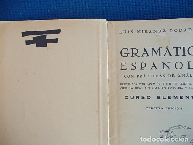 Libros de segunda mano: Gram&aacute;tica Espa&ntilde;ola Luis Miranda 1955 - Foto 2