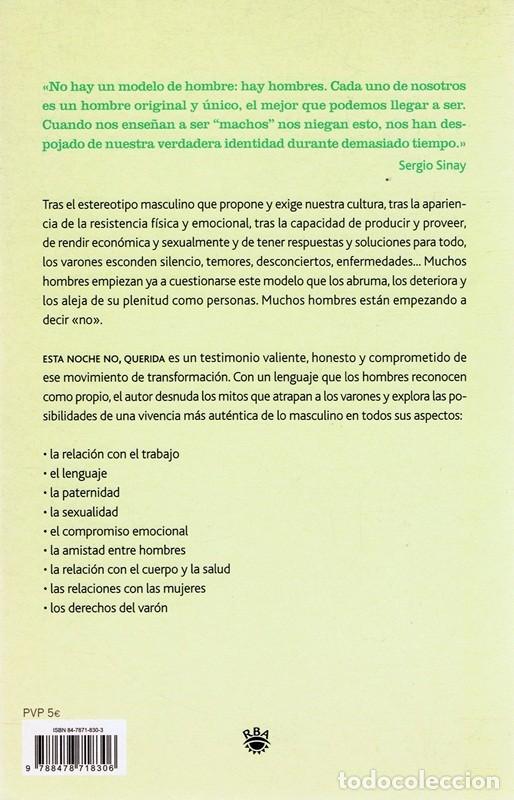 Libros de segunda mano: ESTA NOCHE NO,QUERIDA SERGIO SINAY - Foto 2