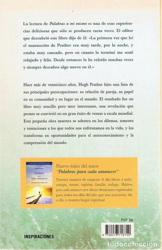 Libros de segunda mano: PALABRAS A M&Iacute; MISMO HUGH PRATHER - Foto 2