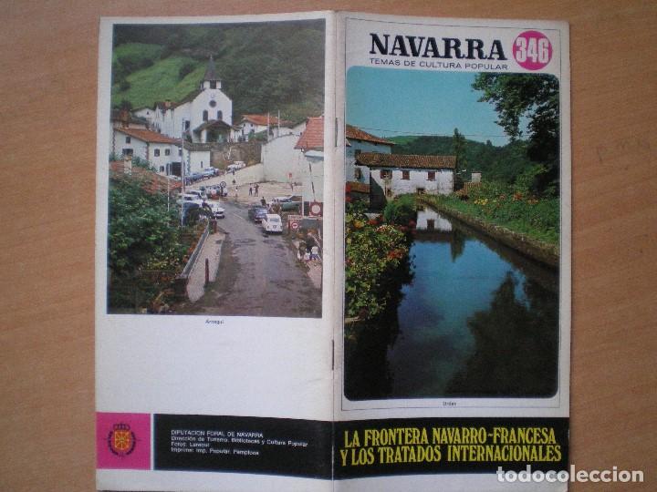 Libros de segunda mano: NAVARRA. TEMAS DE CULTURA POPULAR N&ordm; 346. LA FRONTERA NAVARRO-FRANCESA Y TRATADOS INTERNACIONALES.