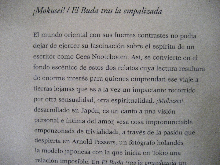 Libros de segunda mano: &iexcl;MOKUSEI&iexcl; EL BUDA TRAS LA EMPALIZADA. CEES NOOTEBOOM. SIRUELA - Foto 3