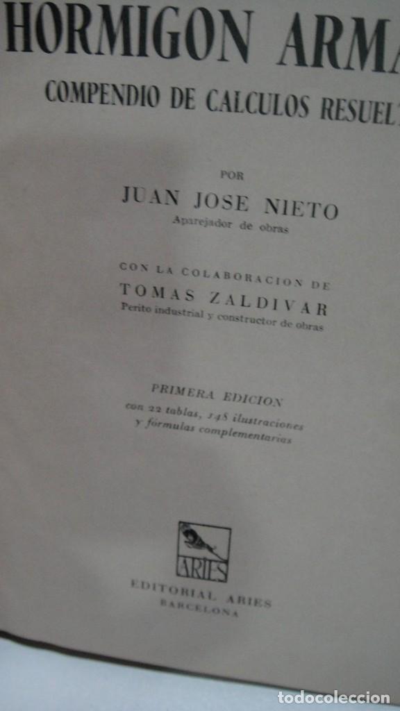 Libros de segunda mano: el hormigon armado - juan jose nieto - Foto 2