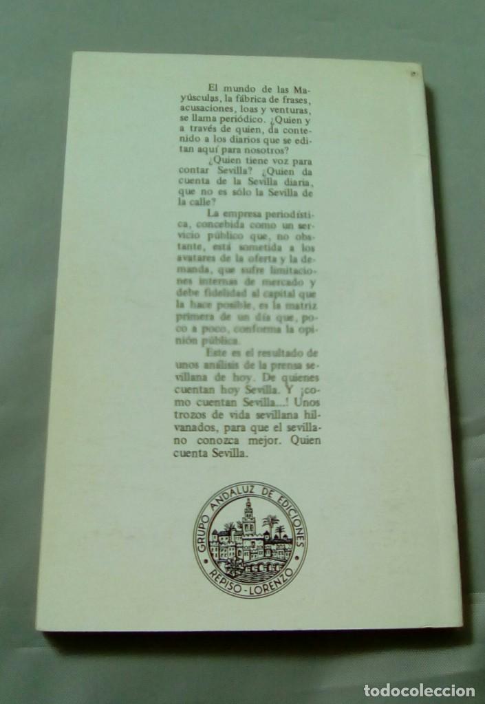 Libros de segunda mano: COSAS DE SEVILLA. LA PRENSA.- MERCEDES DE PABLOS - Foto 2