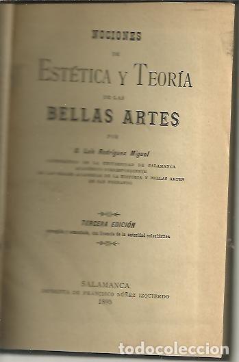 Libros de segunda mano: NOCIONES DE ESTETICA Y TEORIA DE LAS BELLAS ARTES. - RODRIGUEZ MIGUEL, Luis.