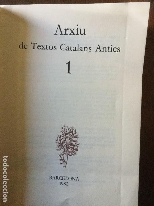 Libros de segunda mano: Arxiu de Textos Catalans Antics. 1. VV. AA. - Foto 2
