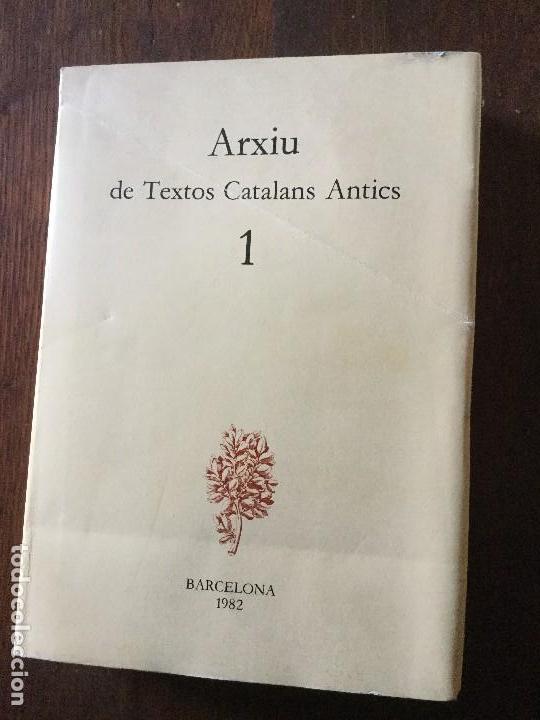 Libros de segunda mano: Arxiu de Textos Catalans Antics. 1. VV. AA. - Foto 1