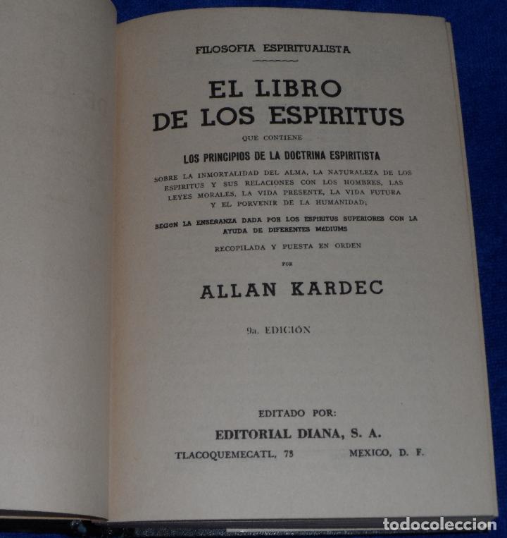 Libros de segunda mano: El libro de los esp&iacute;ritus - Allan Kardec - Editorial Diana (1963) - Foto 3