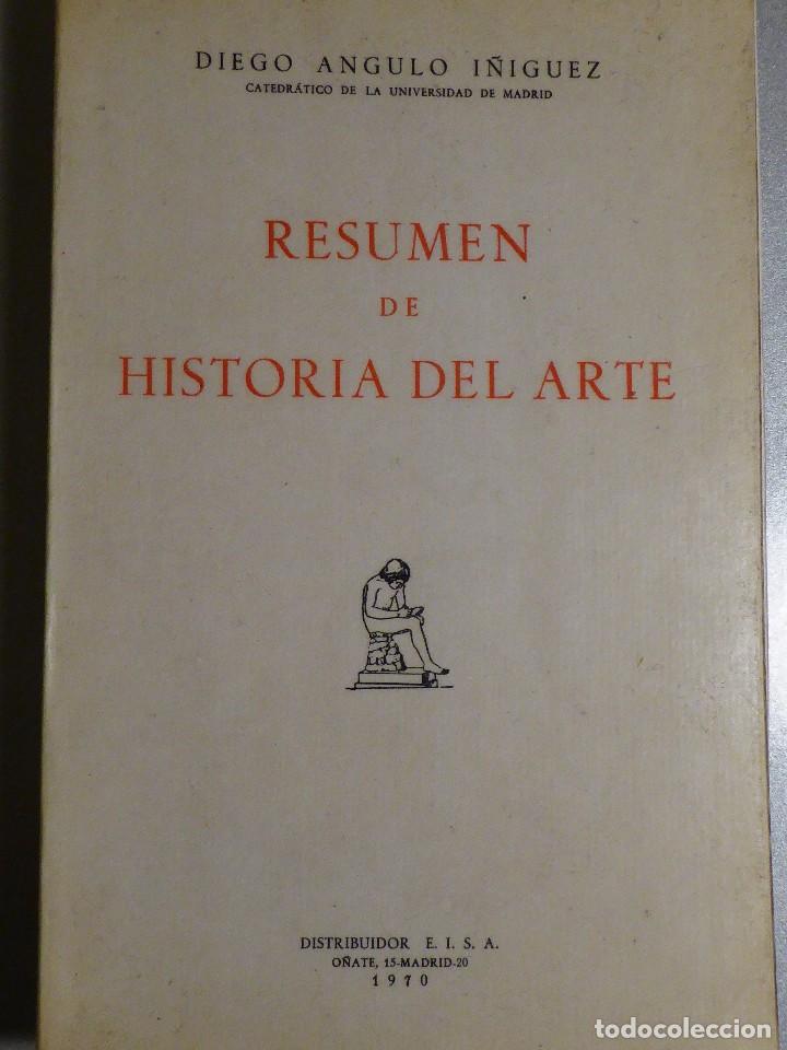 Libros de segunda mano: RESUMEN DE HISTORIA DEL ARTE. DIEGO ANGULO &Iacute;&Ntilde;IGUEZ - Foto 1