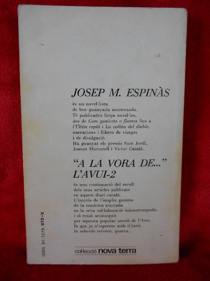 Libros de segunda mano: A la vora de lavui, (Josep Maria Espin&agrave;s), Hogar del libro 1980 - en catal&aacute;n - Foto 3