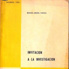 Libros de segunda mano: INVITACIÓN A LA INVESTIGACIÓN (M. BOZAL 1966) SIN USAR. Lote 111254047