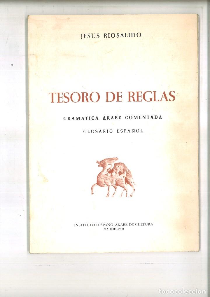 Libros de segunda mano: TESORO DE REGLAS. GRAM&Aacute;TICA &Aacute;RABE COMENTADA. GLOSARIO ESPA&Ntilde;OL. Jes&uacute;s Riosalido - Foto 1